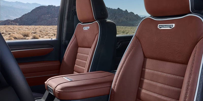 GMC Sierra 3500 HD interior leather seating